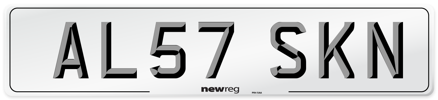 AL57 SKN Number Plate from New Reg